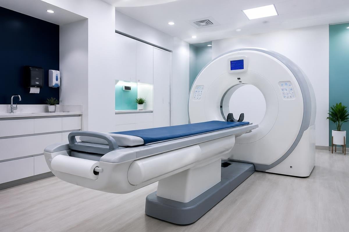 Modern CT scanner in a private radiology imaging centre